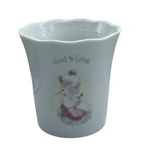 Precious Moments God Is Love Religious Ceramic Keepsake Cup 1980 Collectible